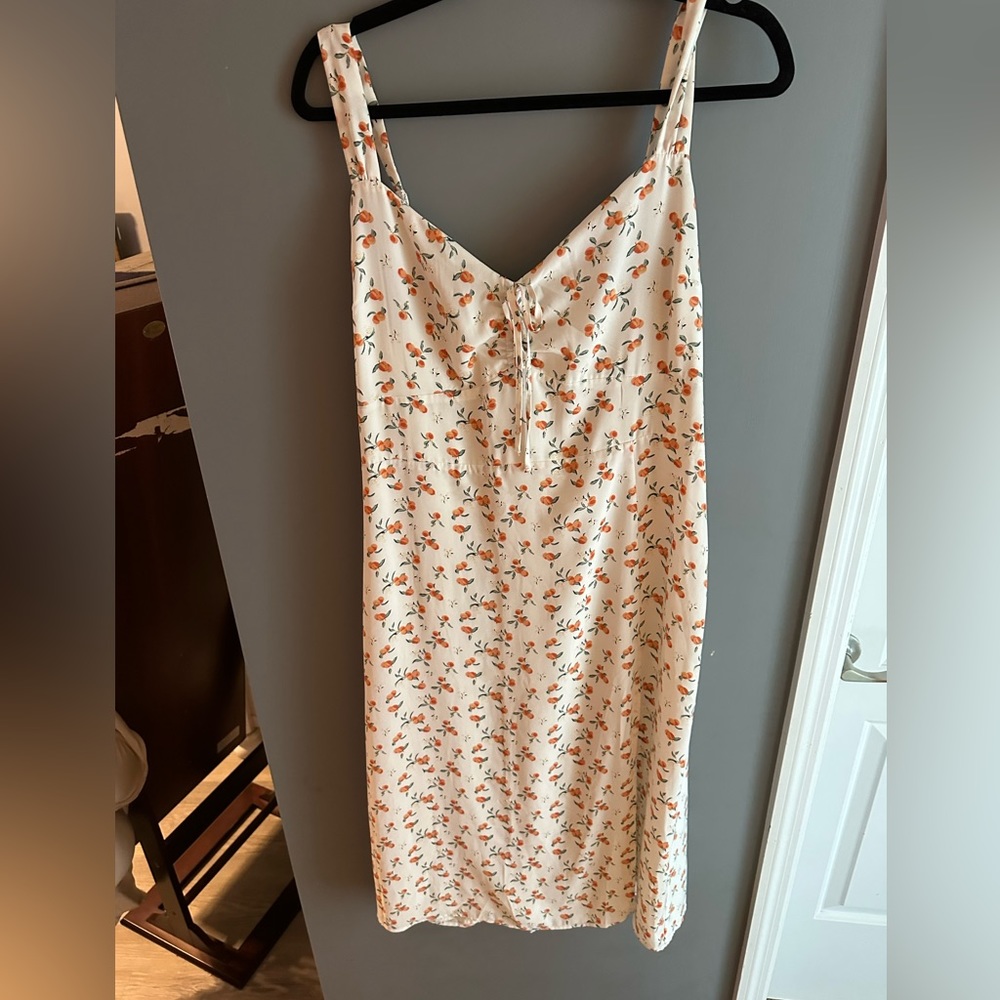 Abercrombie peach midi dress